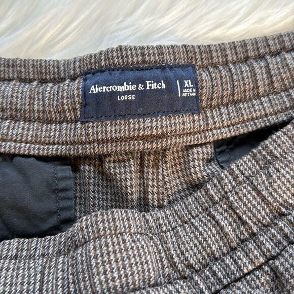 Abercrombie Houndstooth Loose Fit Pull On Pants - Picture 4 of 5